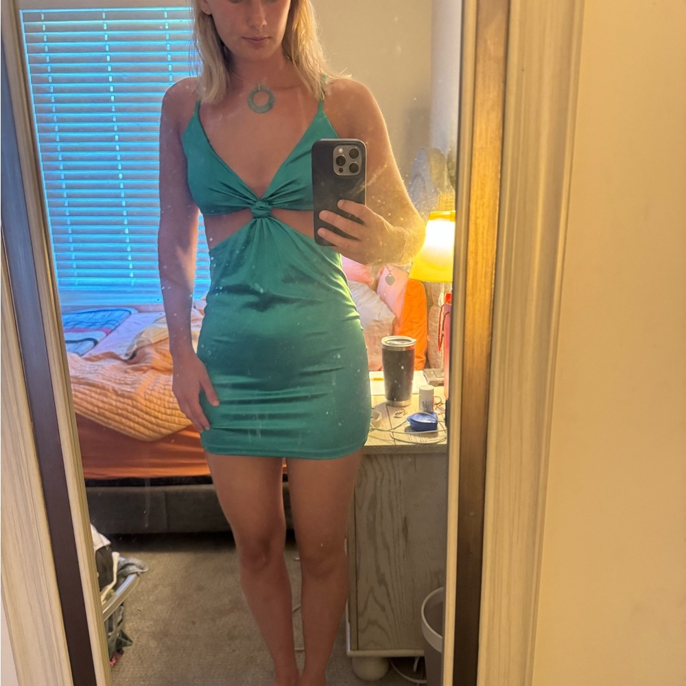 Elegant Teal Dress